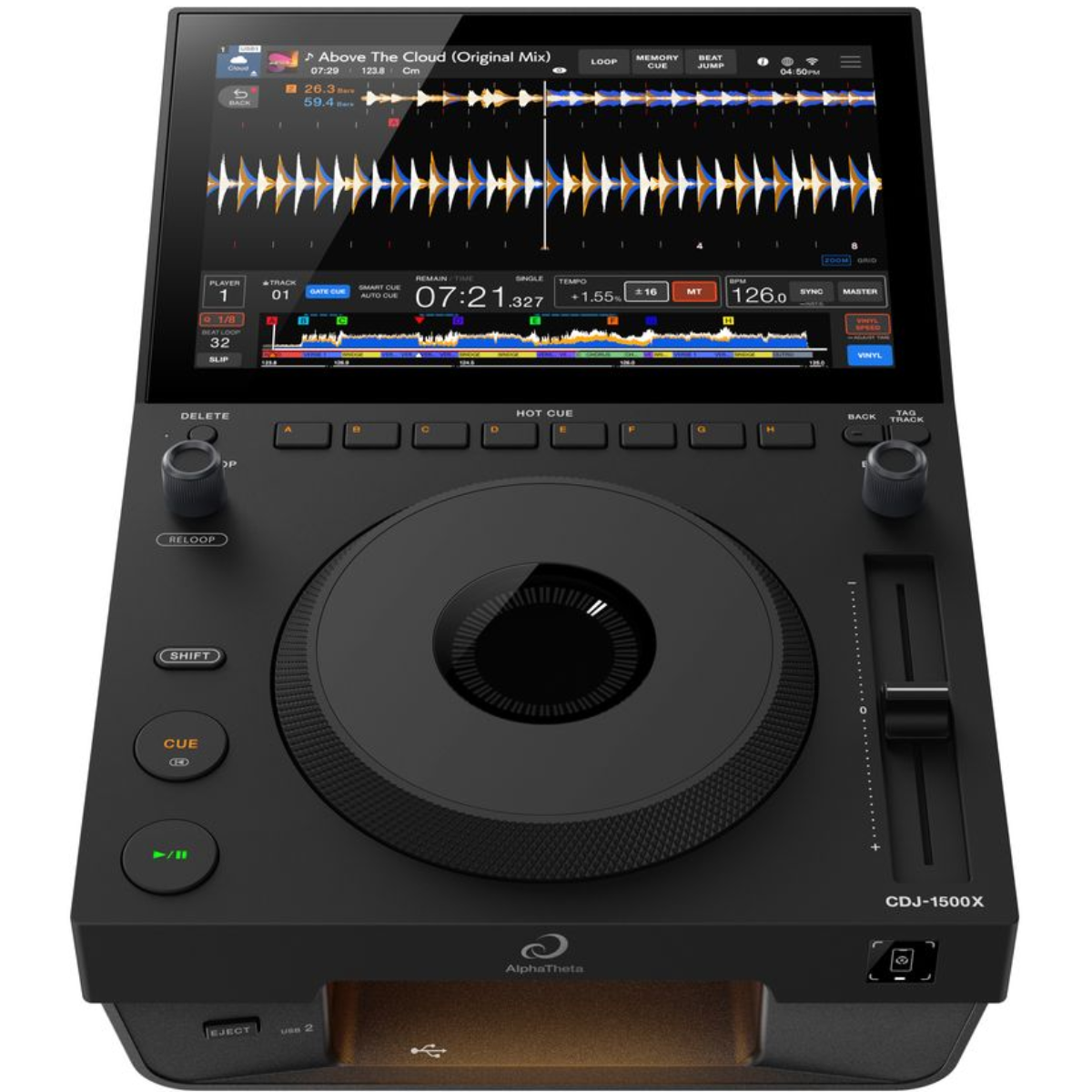 AlphaTheta CDJ-1500X | 10.1in Touchscreen | Compact DJ Multi Player
