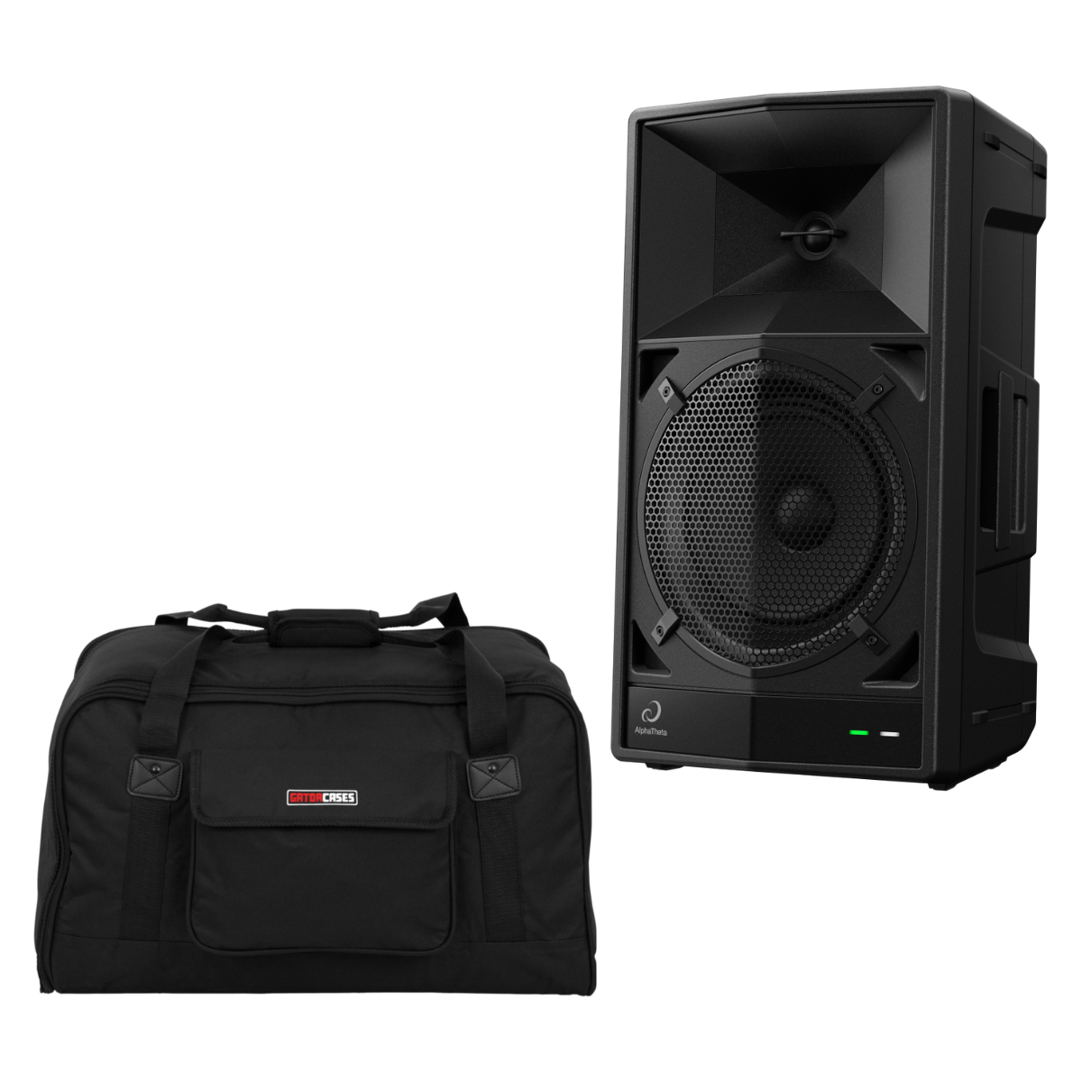 AlphaTheta Wave Eight with Gator Bag | 8 in Battery DJ Speaker | SonicLink Wireless Audio + Speaker Tote