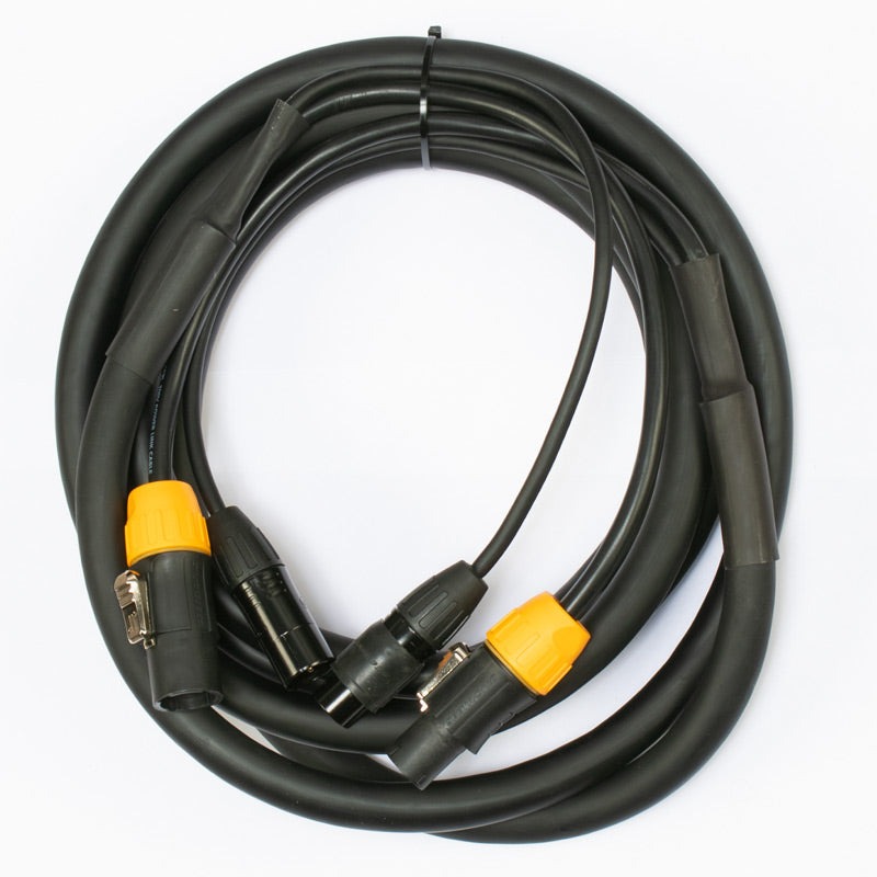 American DJ AC3PTRUE12 | 12ft IP65 DMX + Power Combo Cable | Locking Connectors for Outdoor Linking