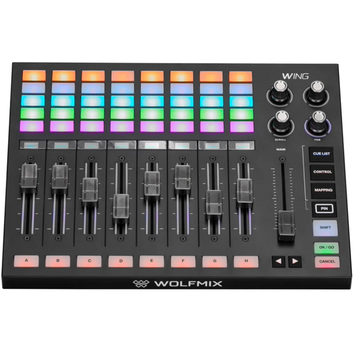 American DJ WMX WING | 8 Motorized Faders - 4 DMX Outputs | WMX1 Lighting Controller Expansion