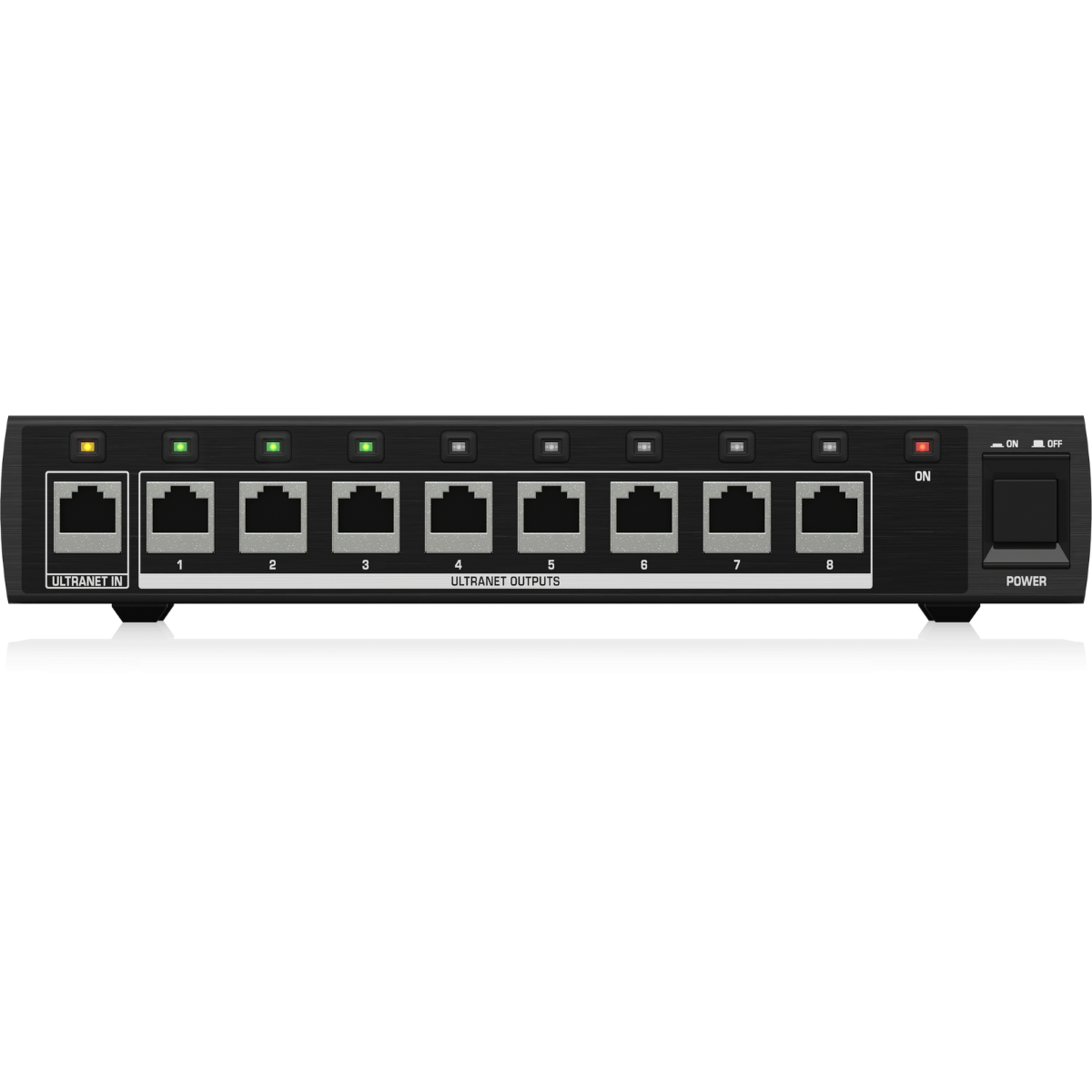 Behringer P16 D | 16 Channel ULTRANET Distributor | 8 Port Personal Monitoring Hub