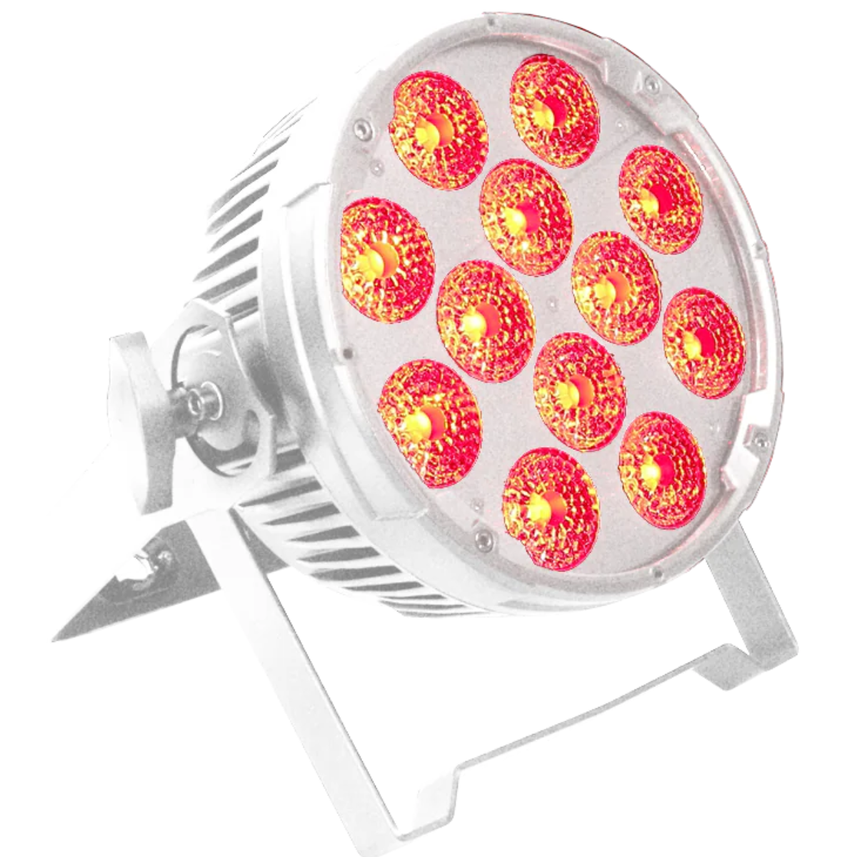 Event Lighting PAR12H-WH | 12x12W RGBWA+UV LED Par | White Pro Fixture with True1