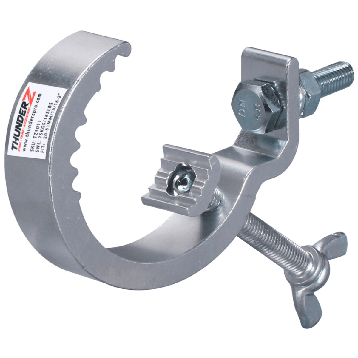 JMAZ TZ3011 | 20-51mm Aluminum C-Clamp | 75 kg Safe Working Load