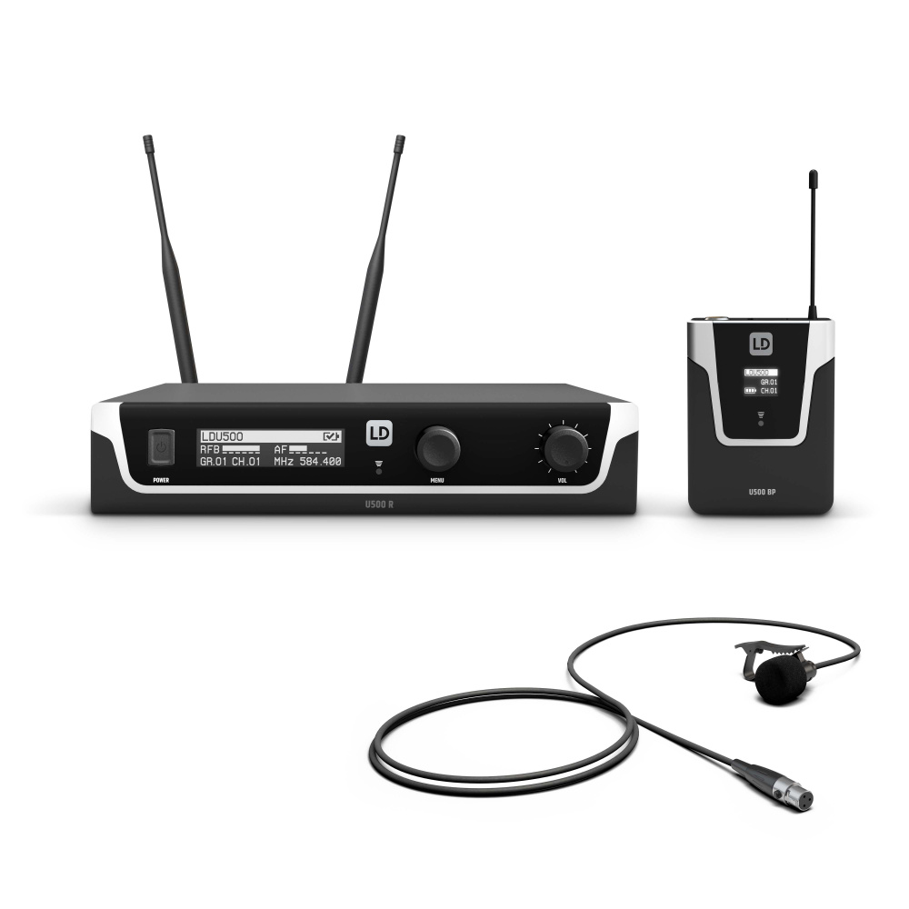 LD Systems U504.7 BPL | Wireless Microphone System with Bodypack and Lavalier Microphone - 470 - 490 MHz