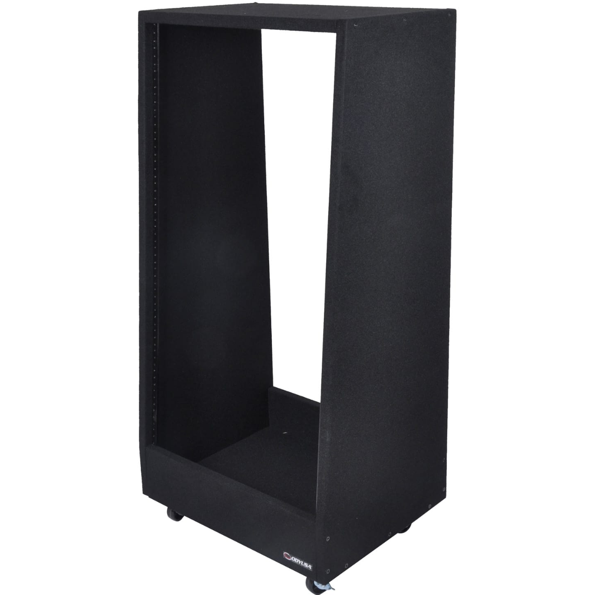 Odyssey CRS20USS162243W | 20U Carpeted Studio Rack with Casters | Angled Design with Steel Rails
