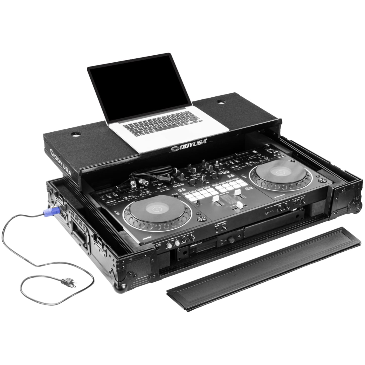 Odyssey FPR-GSREV5W1UBL | Case for Pioneer DJ DDJ-REV5 | Pre-Wired XLR Panel, 1U Rack and Wheels