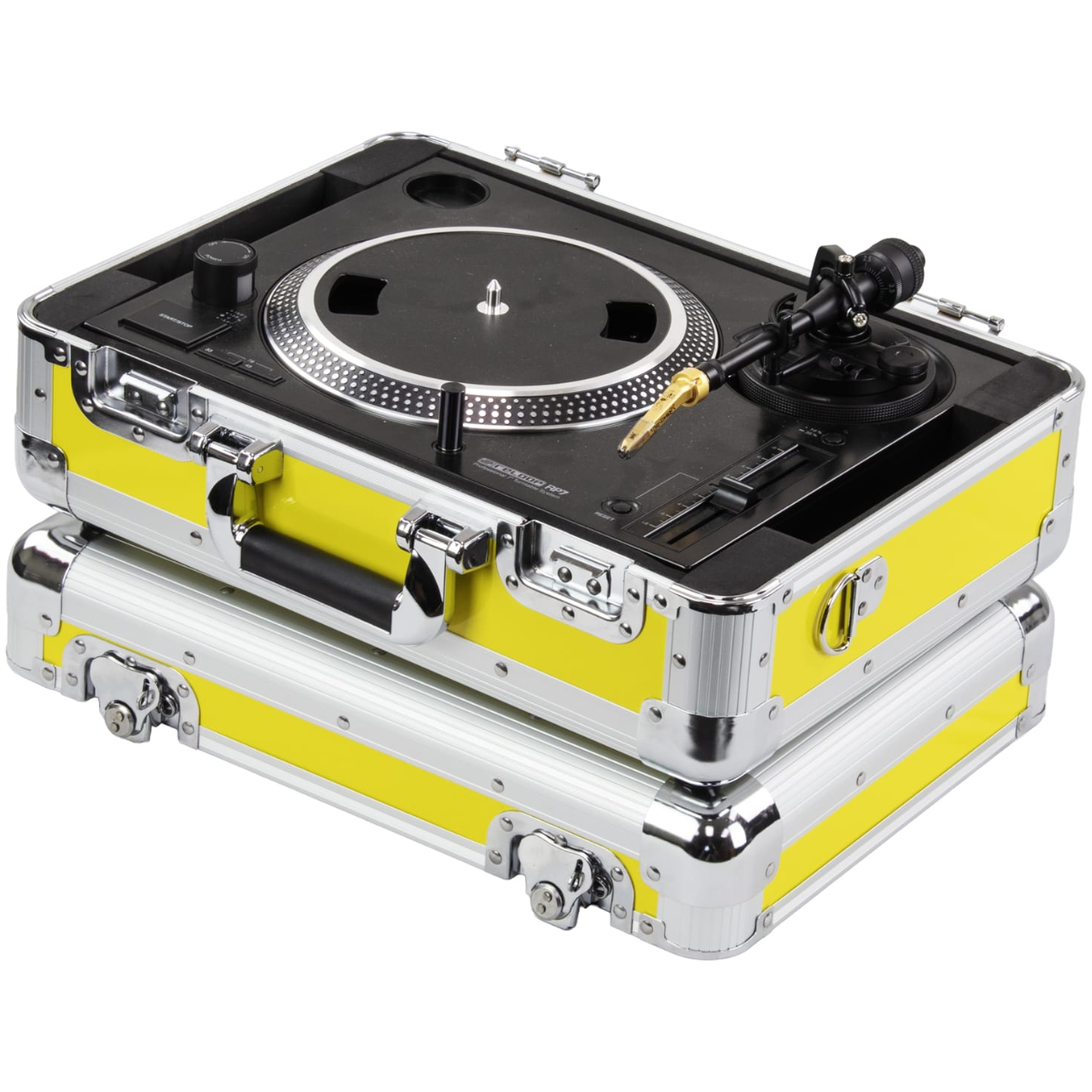 Odyssey KRP7YEL | KROM Series Case for Reloop RP7 | Yellow Aluminum Carrying Case