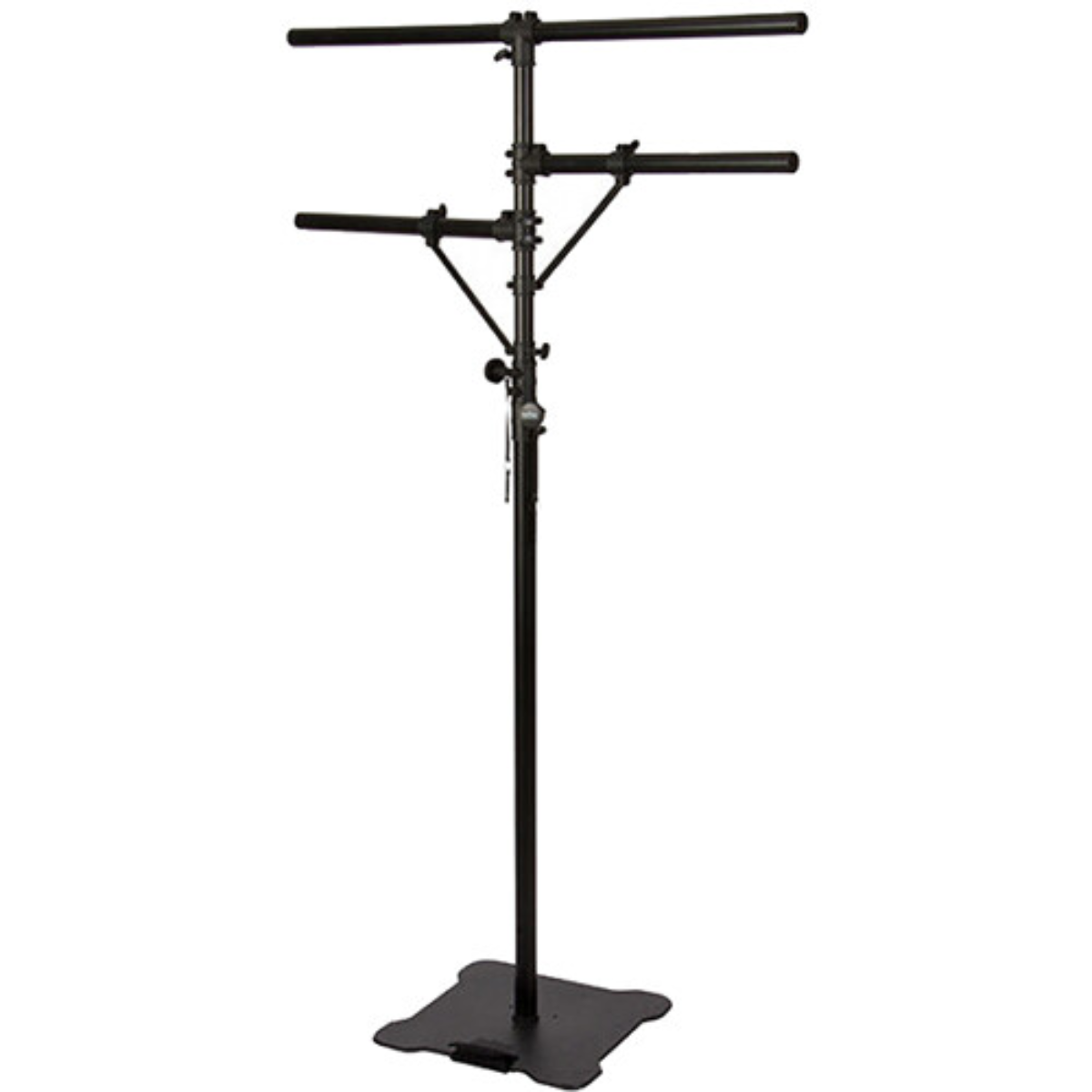OnStage LS7920BLT | 10ft Flat-Base Lighting Stand | 110lb Capacity for 8 PAR Lights
