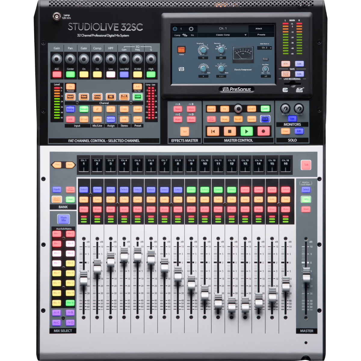PreSonus StudioLive 32SC | Compact 40-Channel Digital Mixer | 64x64 USB & AVB Networking