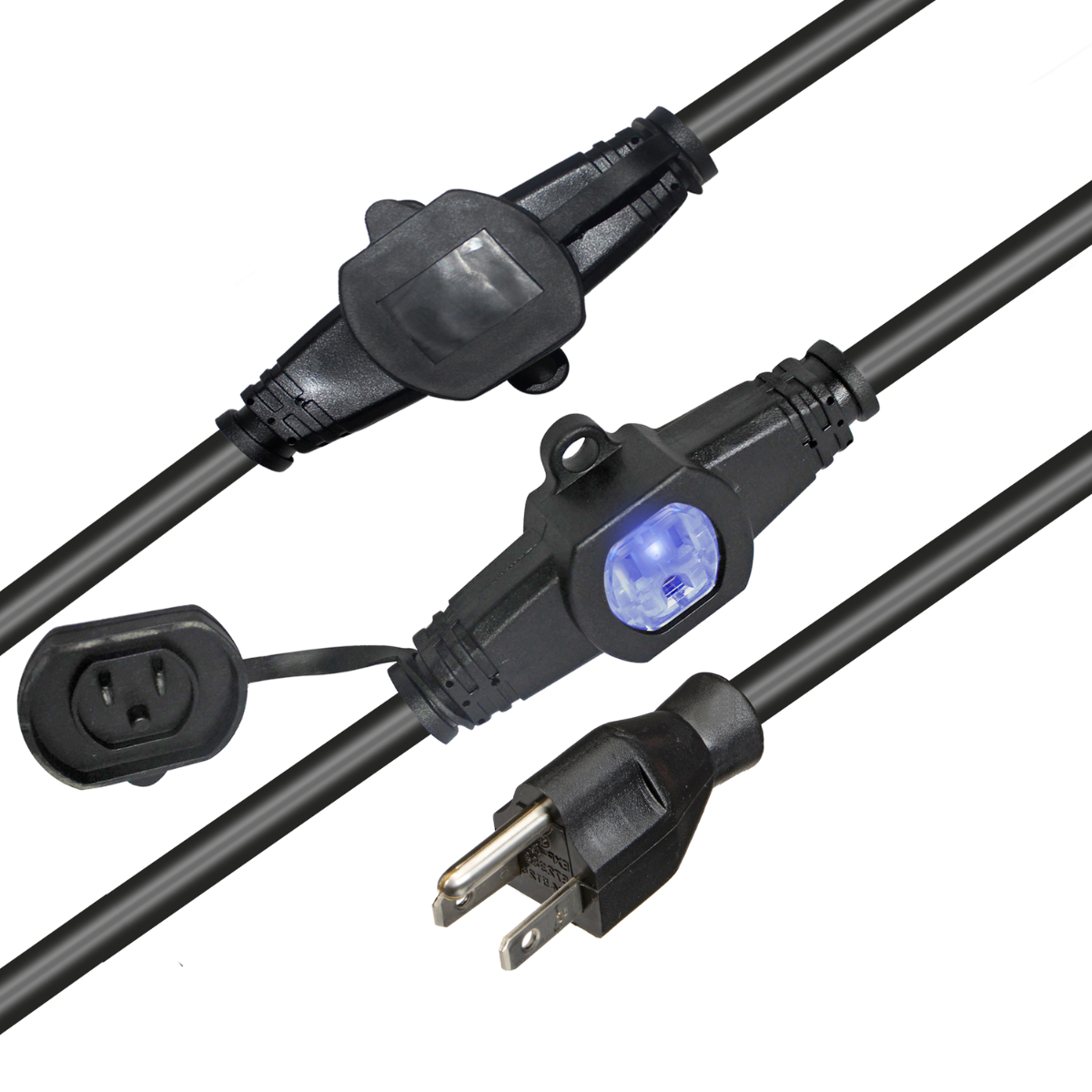 ProX XC-MEP12-326 | 32ft 12/3 AWG Power Cable | 6 Edison Outlets for Lighting and Truss