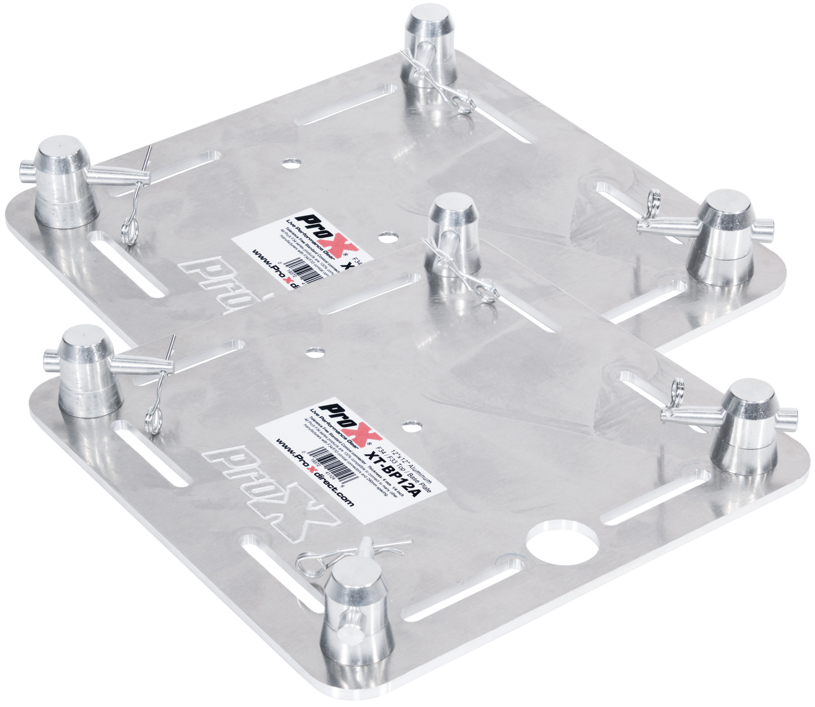 ProX XT BP12AX2 | XT-BP12A Pair, 12in Aluminum Truss Base Plates | For F34 F32 F31 Truss