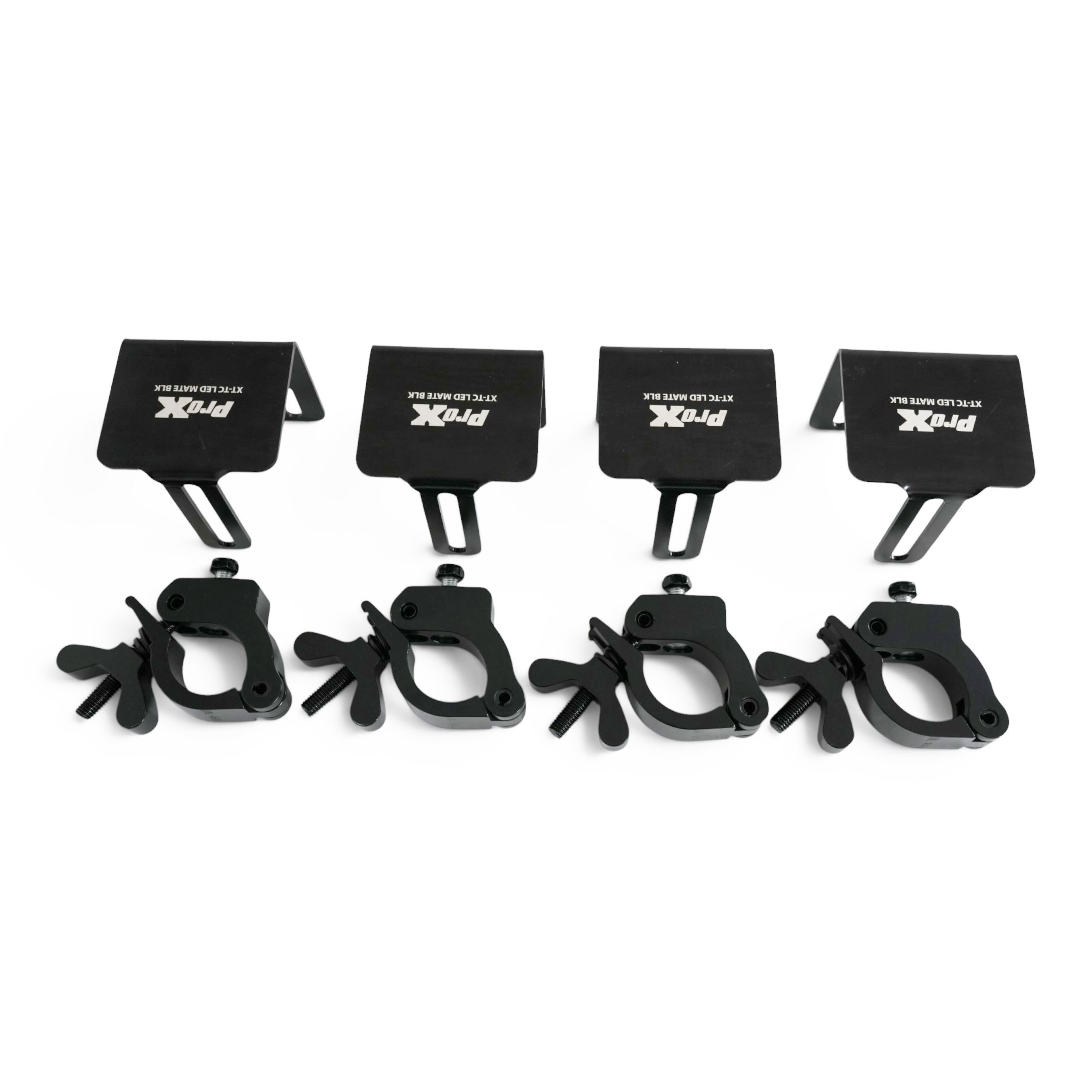 ProX XT-TCLEDMATEBLKX4 | Set of 4 Direct LED Panel Clamps | 2in Truss Pipe Mounting