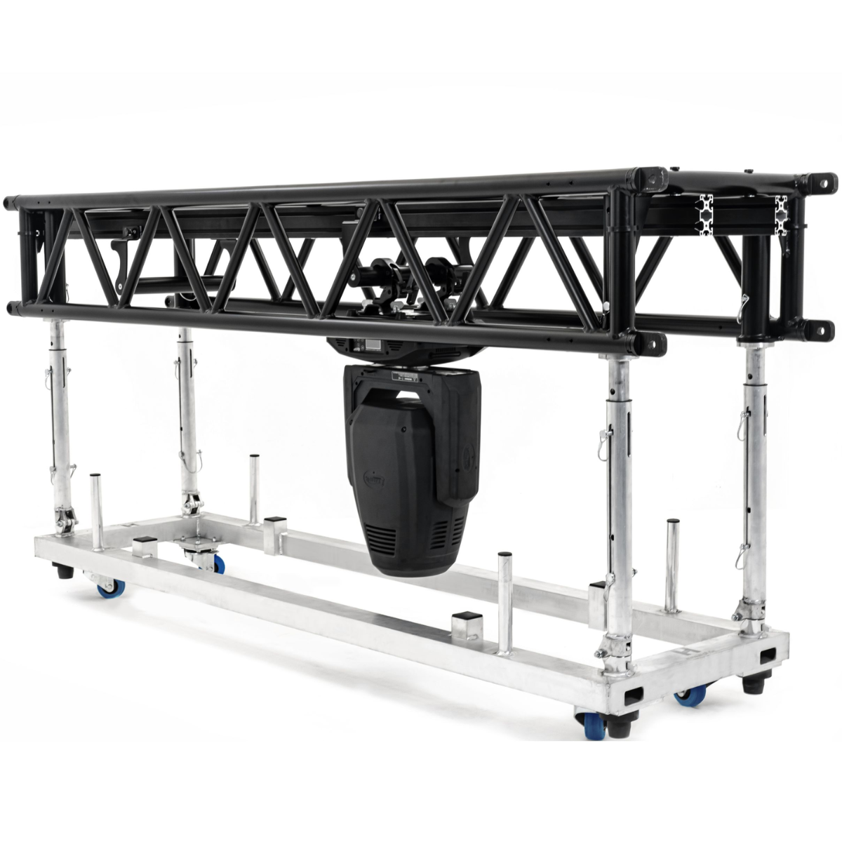 ProX XTH MLT3KIT10FTFD | 10ft Pre-Rig Truss + Folding Dolly | Open-Bottom LED Video Rigging System