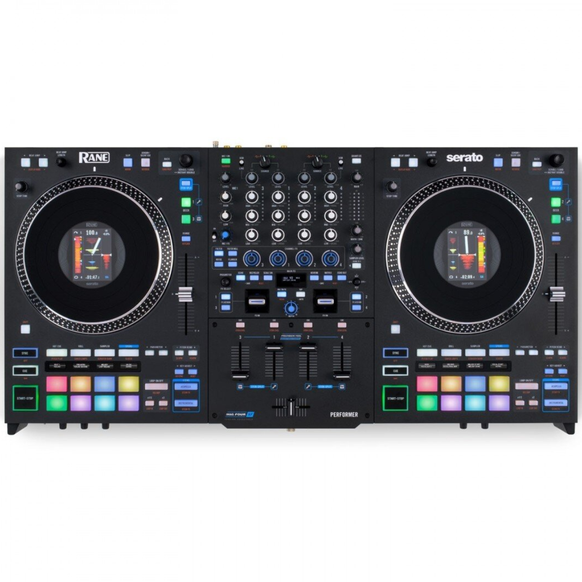 Rane Performer | 4-Channel Motorized DJ Controller | 7in Platters with Stems Control