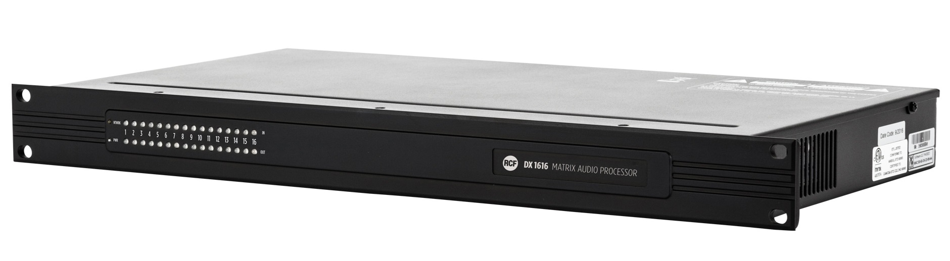 RCF DX 1616 | 16x16 Dante Matrix Audio Processor with AES/EBU & Hybrid DSP