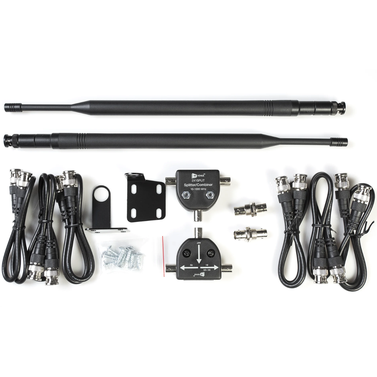 RF Venue 2-CHANNEL KIT 530T608 | 530-608 MHz Remote Antenna Kit | Front Rack or Remote Mounting
