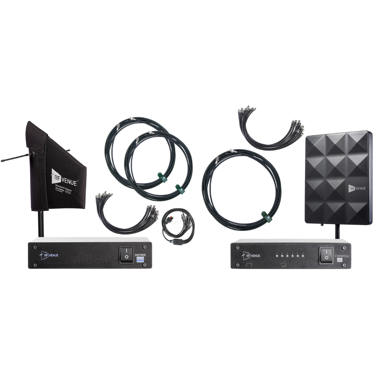 RF Venue C6CPS-D5DFIN | 5 Mic + 6 IEM Wireless Super Pack | Diversity Fin & CP Stage Antennas