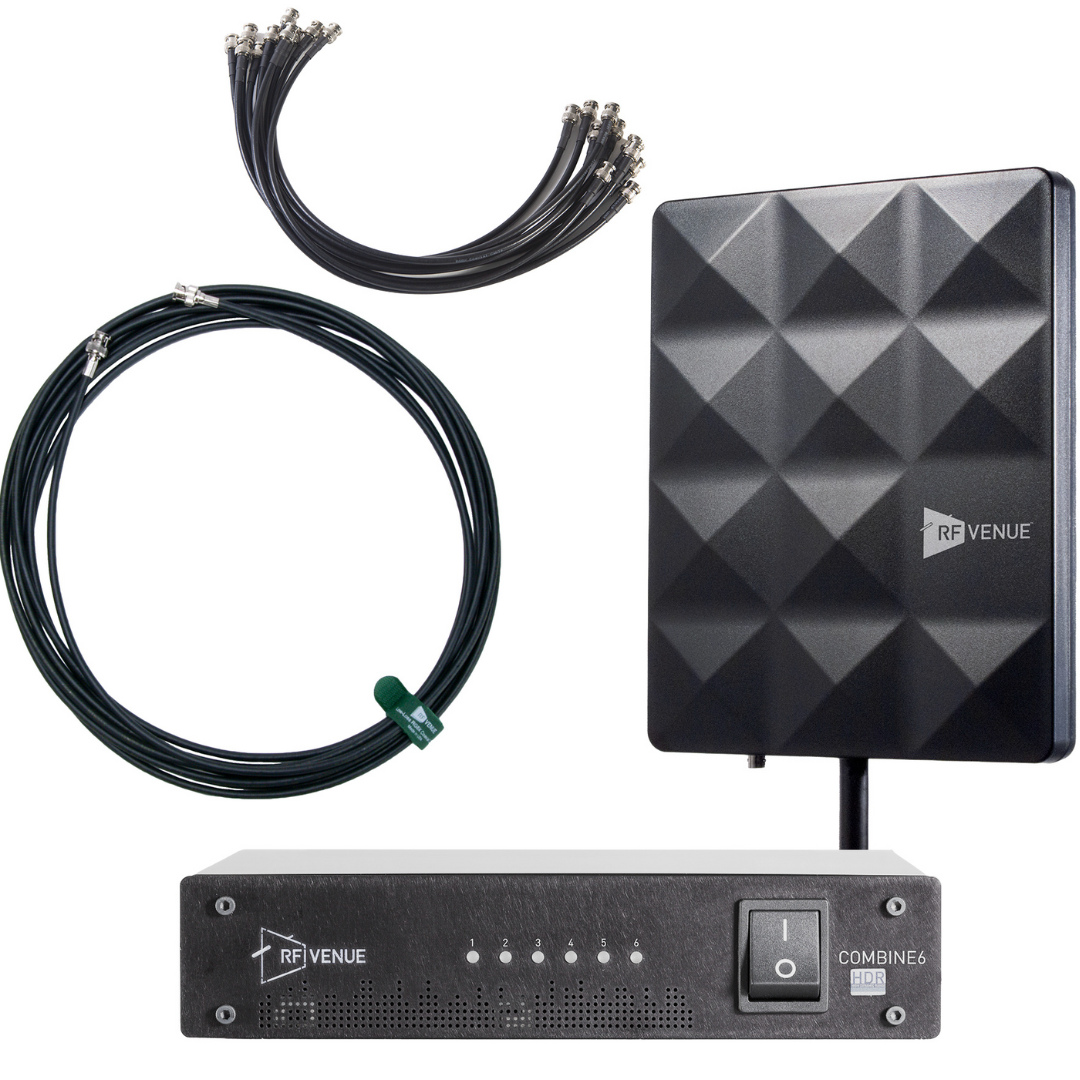RF Venue COMB6CP-STAGE | 6-Channel IEM Upgrade Pack with CP Stage Antenna & COMBINE6 HDR