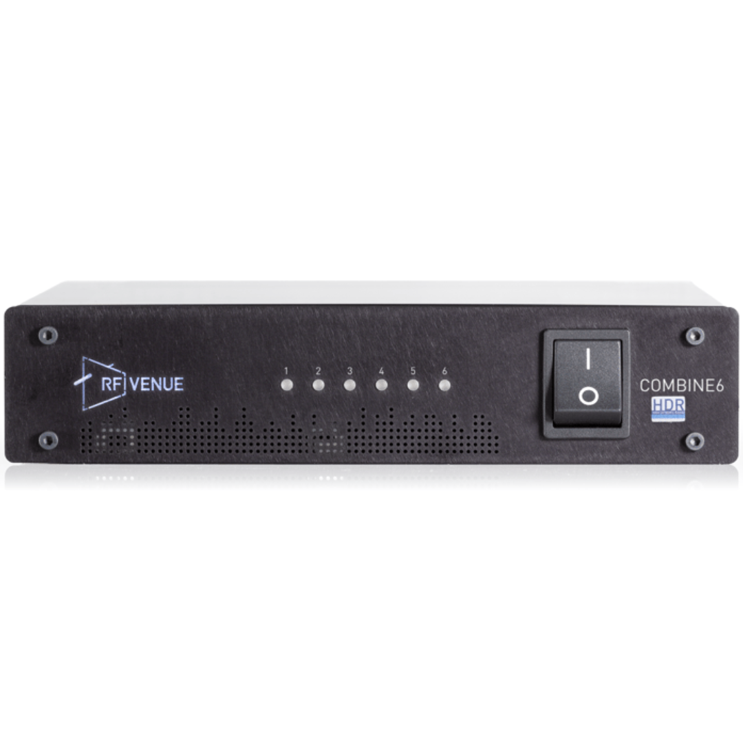RF Venue COMBINE6 HDR | 6-Channel IEM Combiner with Expansion & HDR RF Performance