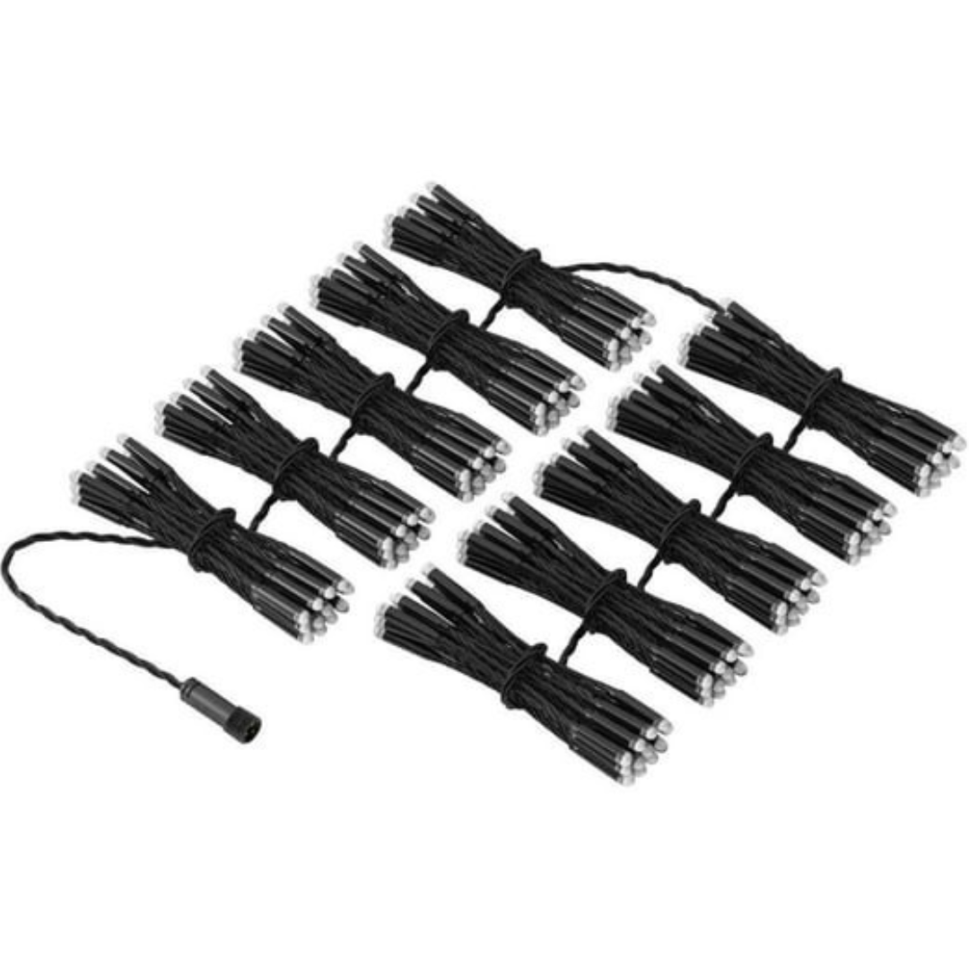 Twinkly TWPLUS-PLC-CU-5X50SPP-B | PLUS 5x50 Smart RGB-W Curtain Light, 250 LEDs, IP65, Black Cable, App & Voice Control