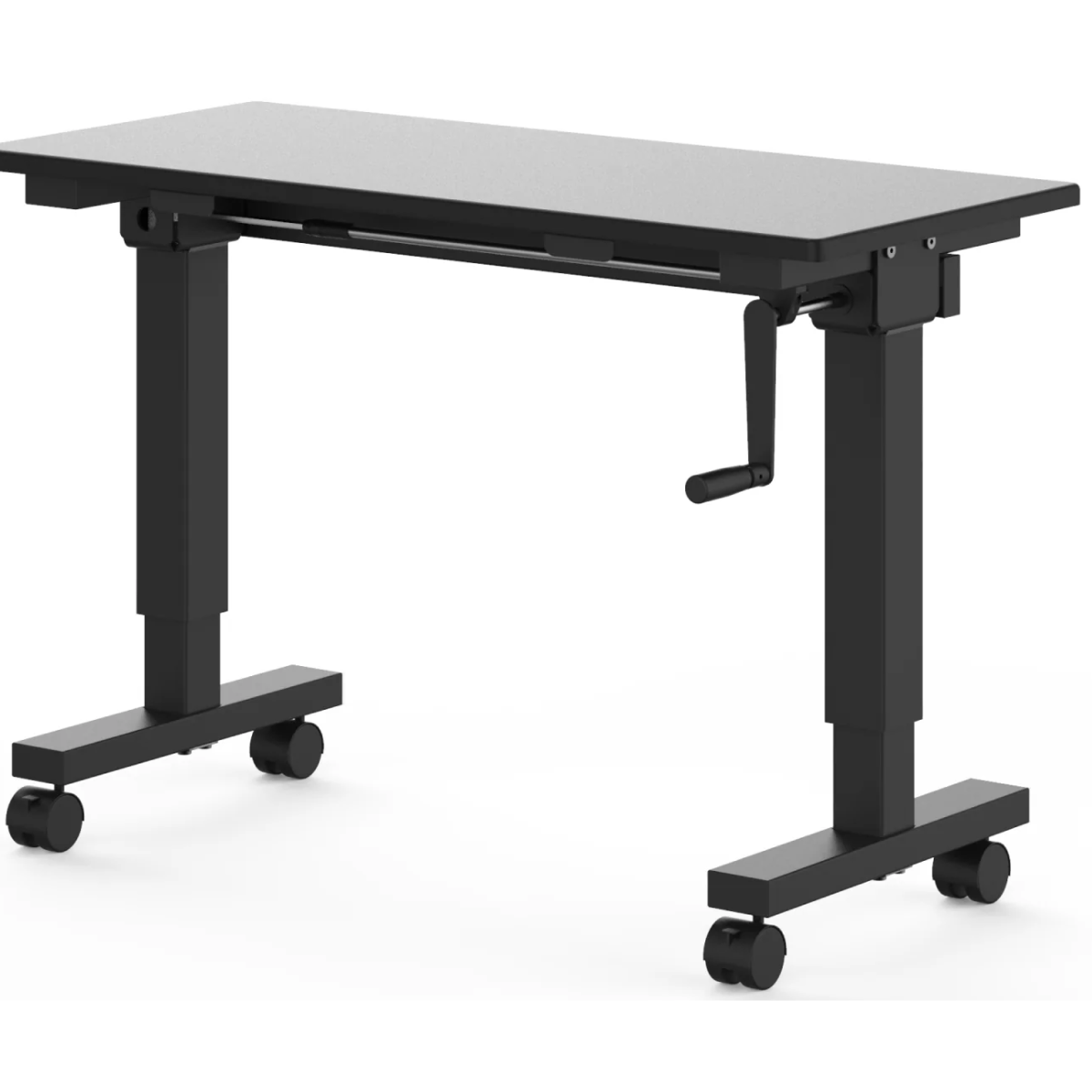 Wavebone Hover Keyboard Stand 900 Black | Height Adjustable Workstation | Compact Hand Crank Desk