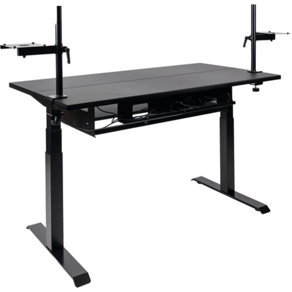 Wavebone Starship Black | Height Adjustable Studio Desk | Standing Workstation with Keyboard Tray
