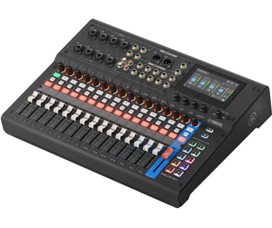 Yamaha MGX16V B | 16-Channel Digital Mixer with USB & HDMI | Bluetooth, FX, Sound Pads, and SD Recording